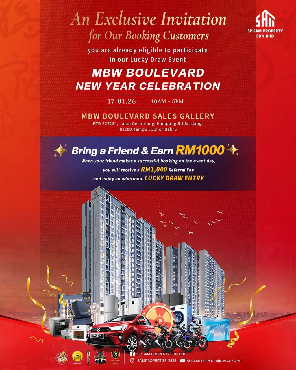  MBW BOULEVARD NEW YEAR  CELEBRATION | LUCKY DRAW &amp; EXCLUSIVE REFERRAL REAWARDS! 